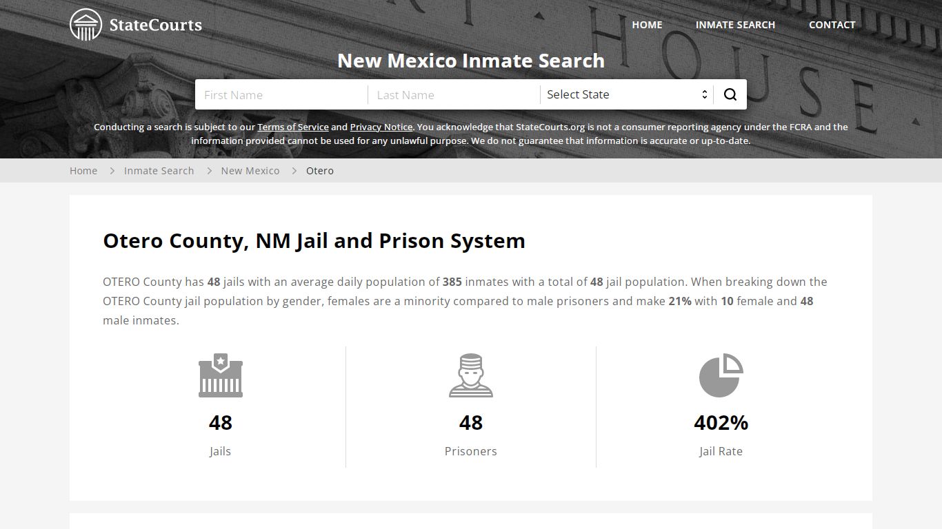 Otero County, NM Inmate Search - StateCourts
